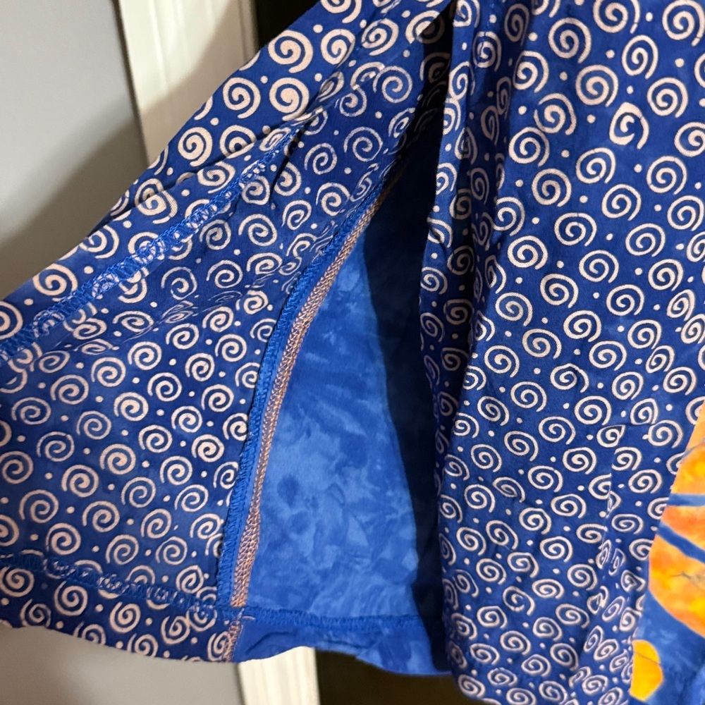 Bali Emerald Batik Patchwork Elastic A-Line Maxi … - image 4